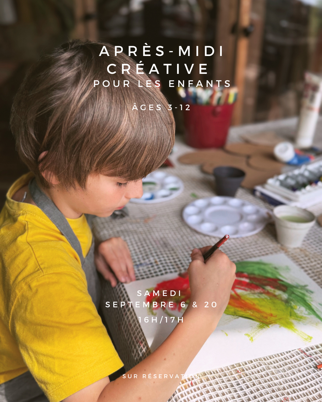 Après-midi Créative Pour les Enfants (3–12 ans)