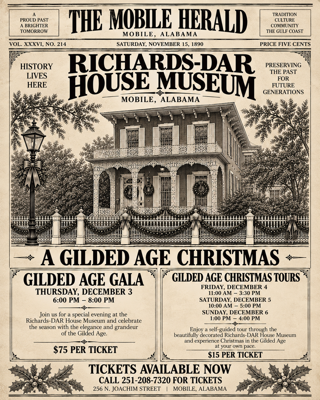 Gilded Age Christmas Self Guided Tour of the Museum