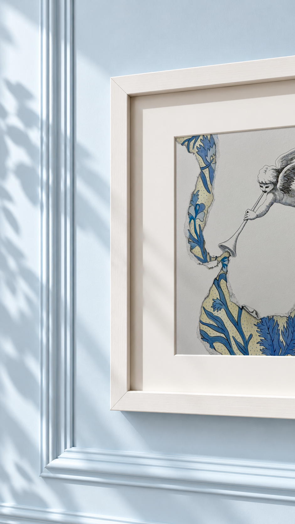 Sunlit Blue Wall and Frame (1).png