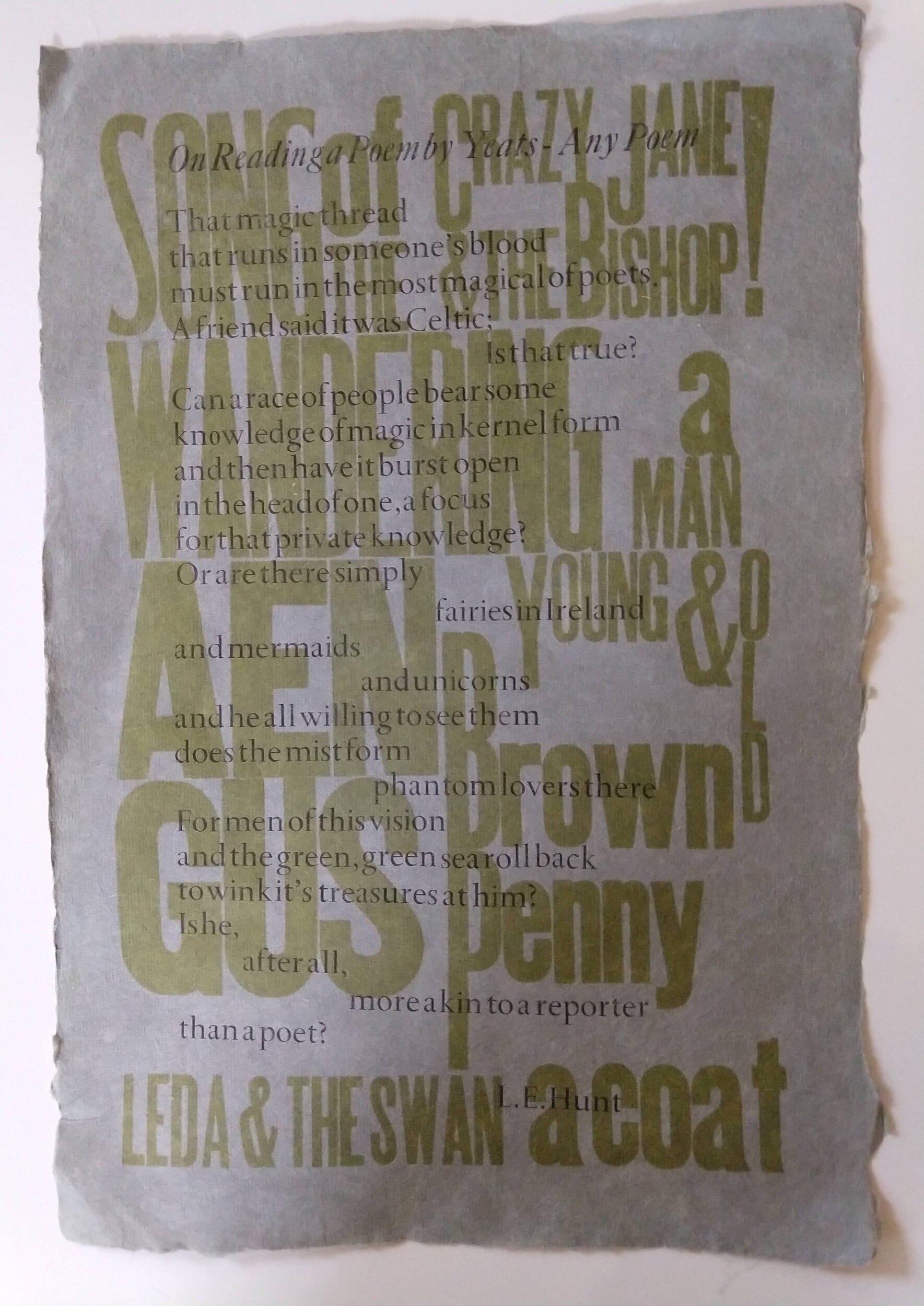 On Reading a Poem by Yeats - Any Poem 