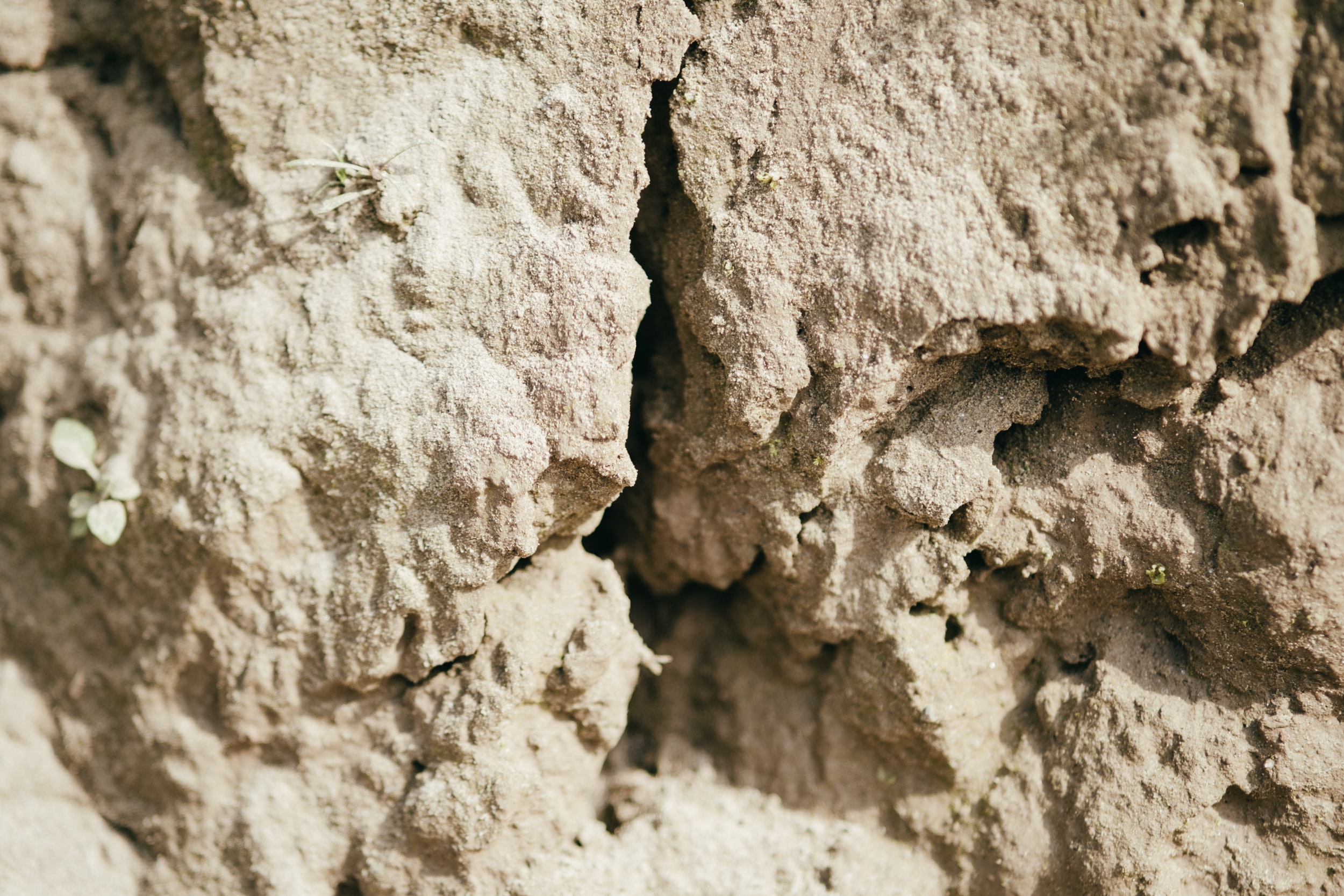 A rock and a hole.