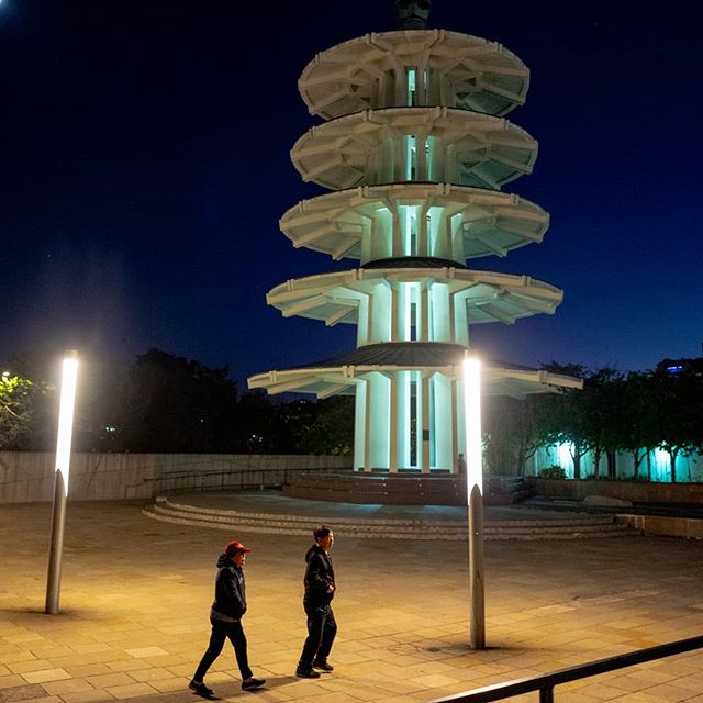 Peace pagoda by night in #japantownsf feels secluded despite being in the middle of a bustling part of the city, even on a #saturdaynight @japantownsf #peacepagoda @leica_camera #leicaq #nightphotography #sfbayarea #sanfrancisco #leica #leicaphoto #c