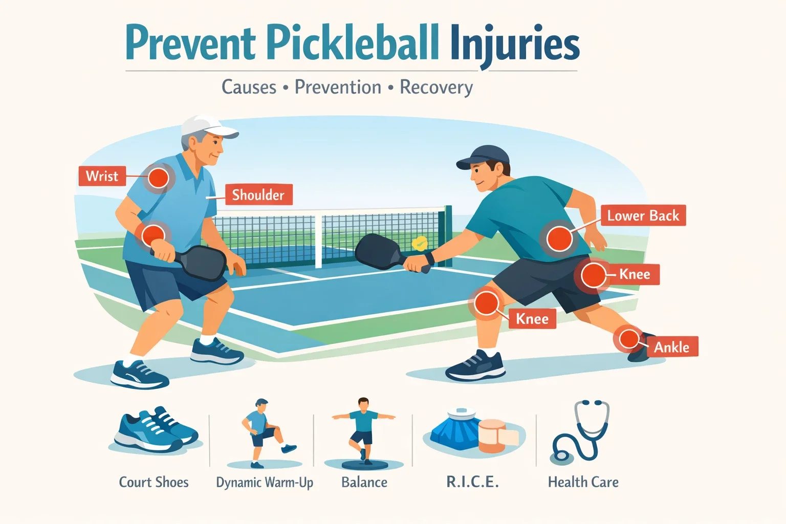 Pickleball Injuries: Causes, Prevention &amp; Recovery Guide