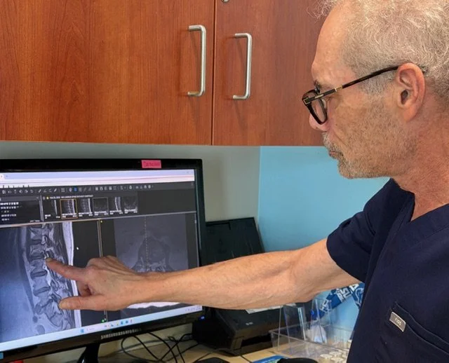 MRIs are useful in pain management. Dr. Sobel is reviewing and MRI