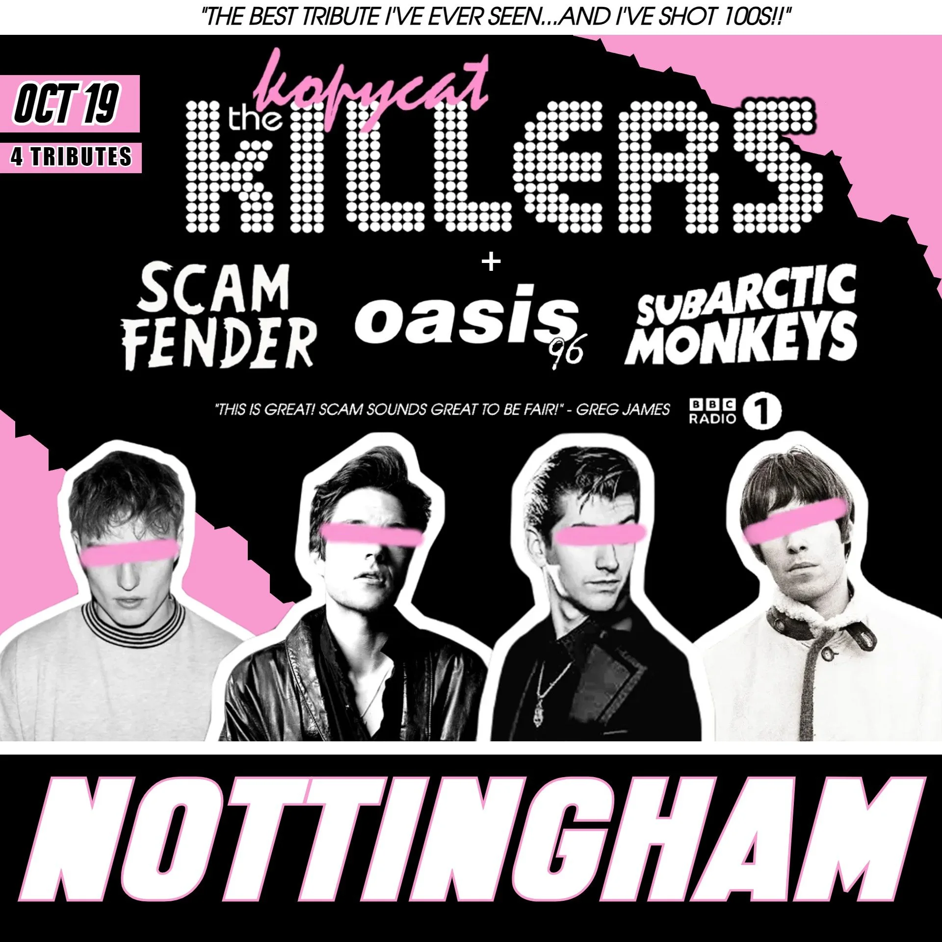 Kopycat Killers V Scam Fender V Subartic Monkeys V Oasis