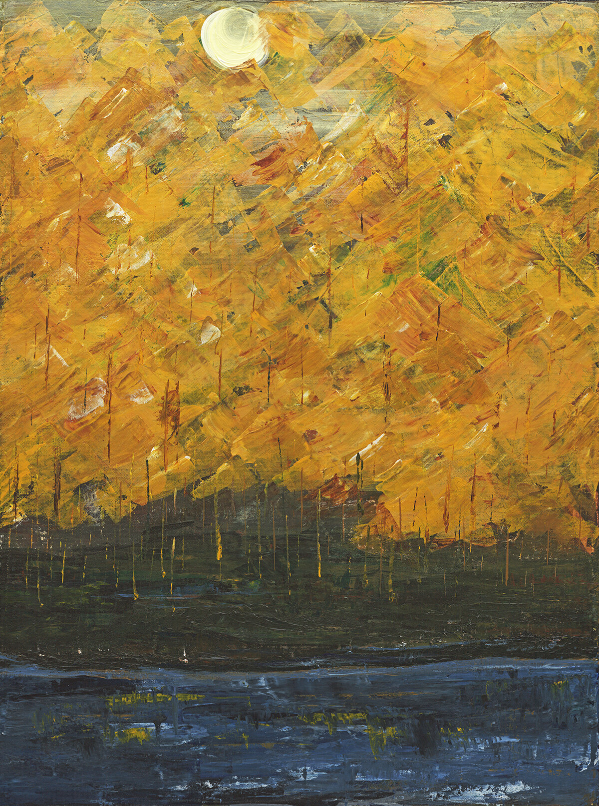 Triptych Yellow Autumn 2 of 3 Karen Fieldstad