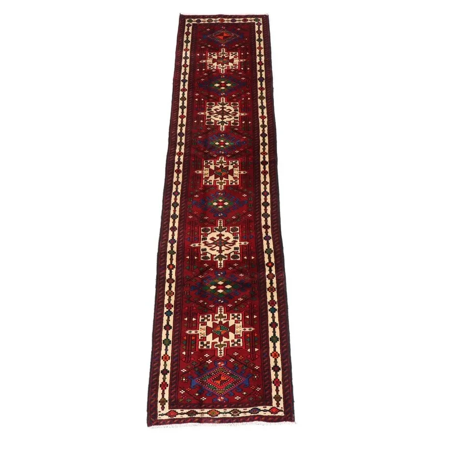 12 Ft. Long Hand-Knotted Persian Wool Runner