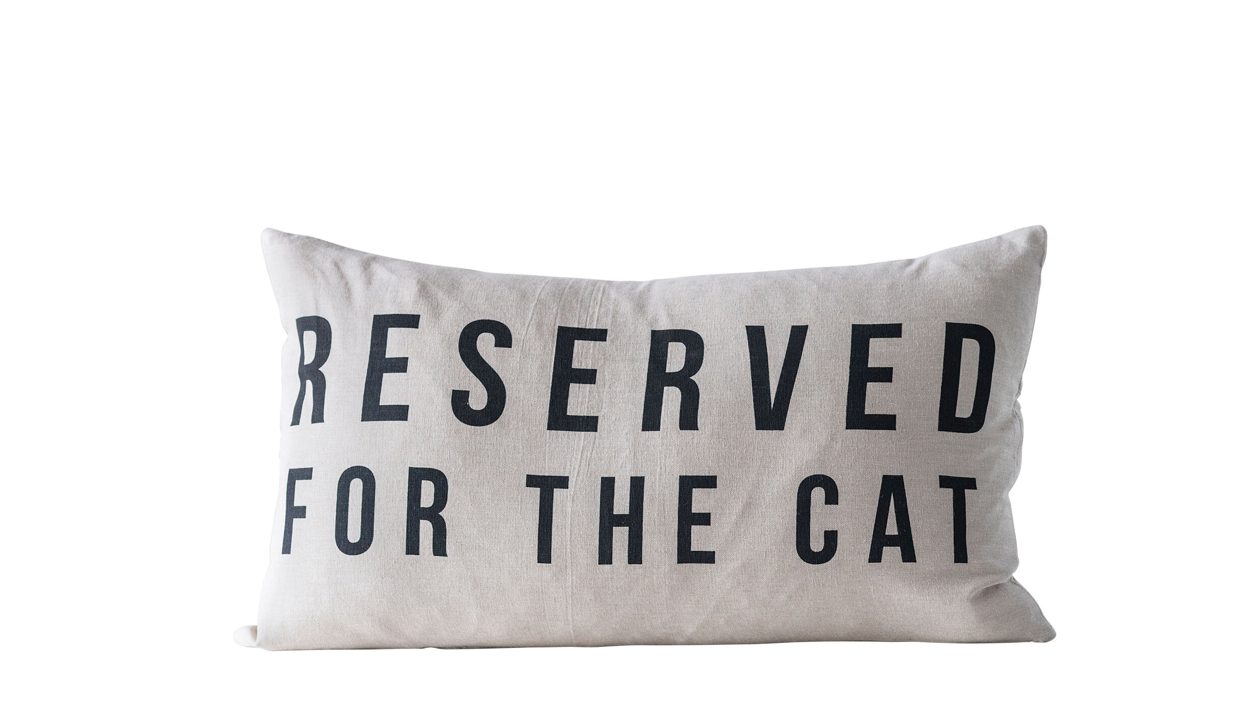 "Reserved for the Cat" Cotton Pillow