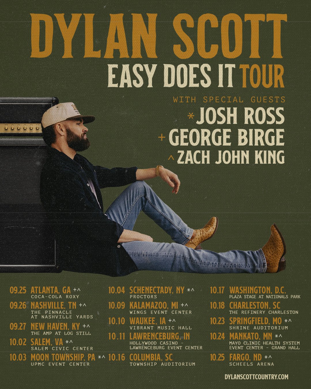 MULTI-PLATINUM ARTIST DYLAN SCOTT ANNOUNCES FALL EASY DOES IT TOUR AHEAD OF ALBUM RELEASE ON MAY 30