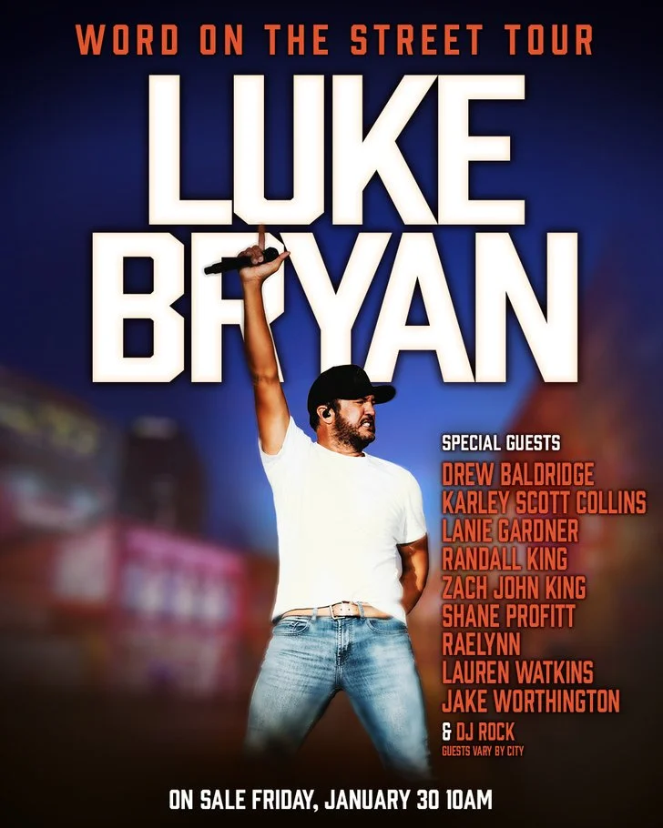 Luke Bryan’s “Word On The Street Tour”   Launches May 29