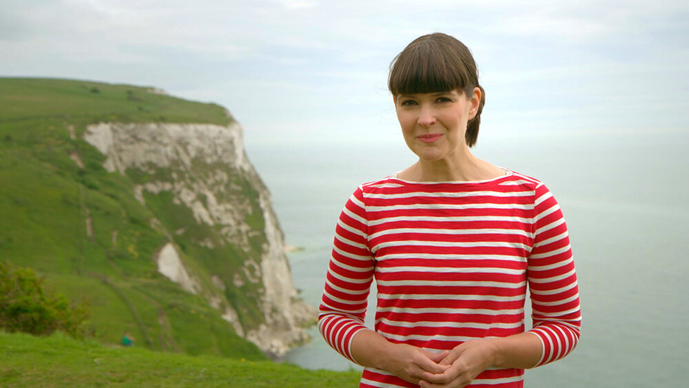 Jenn at the White Cliffs of Dover