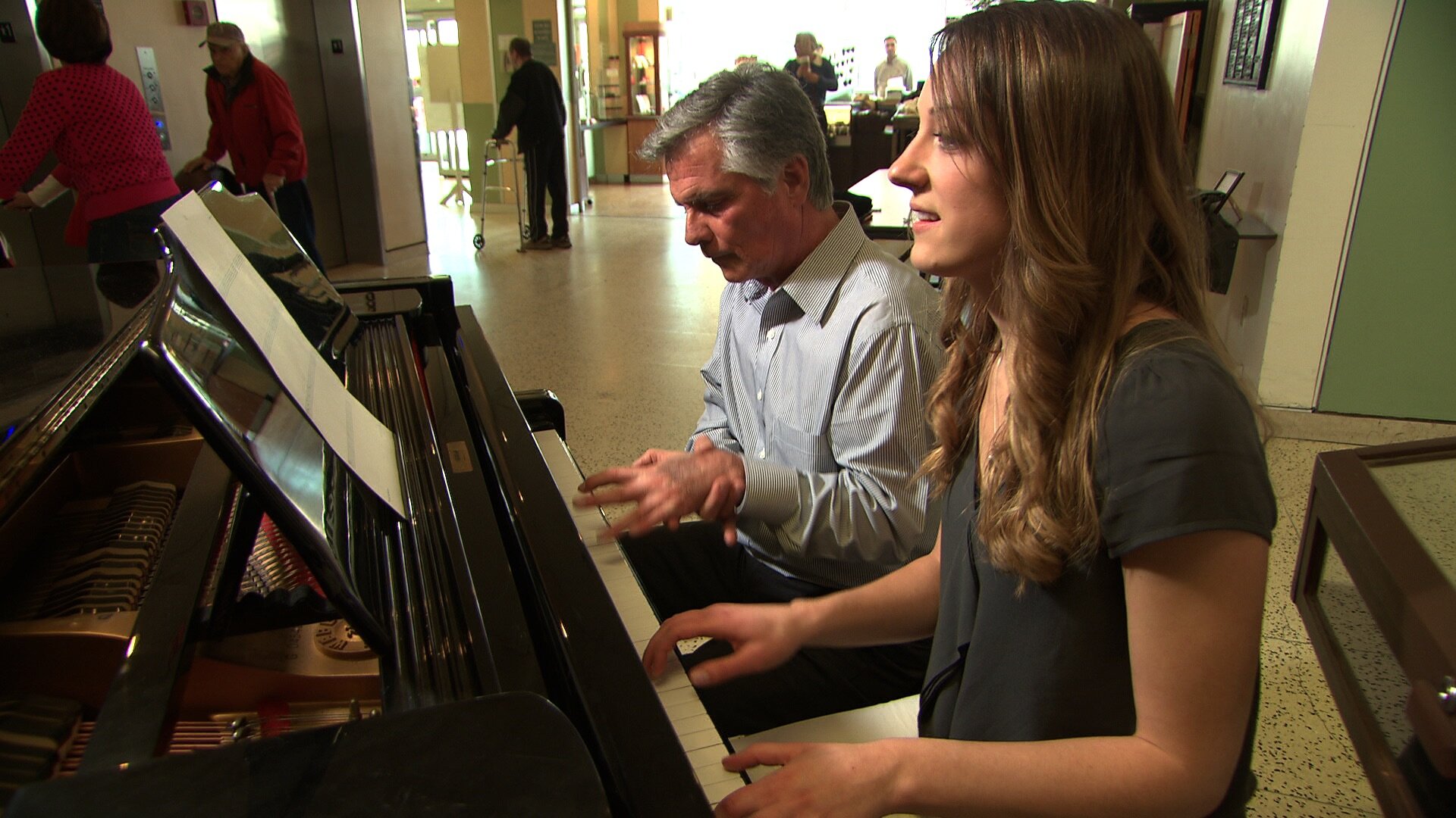 Mike De Marinis and Myriam Villeneuve_Playing Piano together