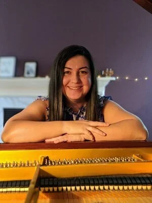Josie Zocco at the piano
