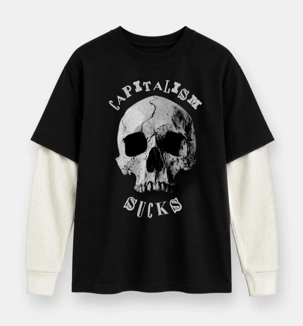 Capitalism SUCKS! Skater Tee