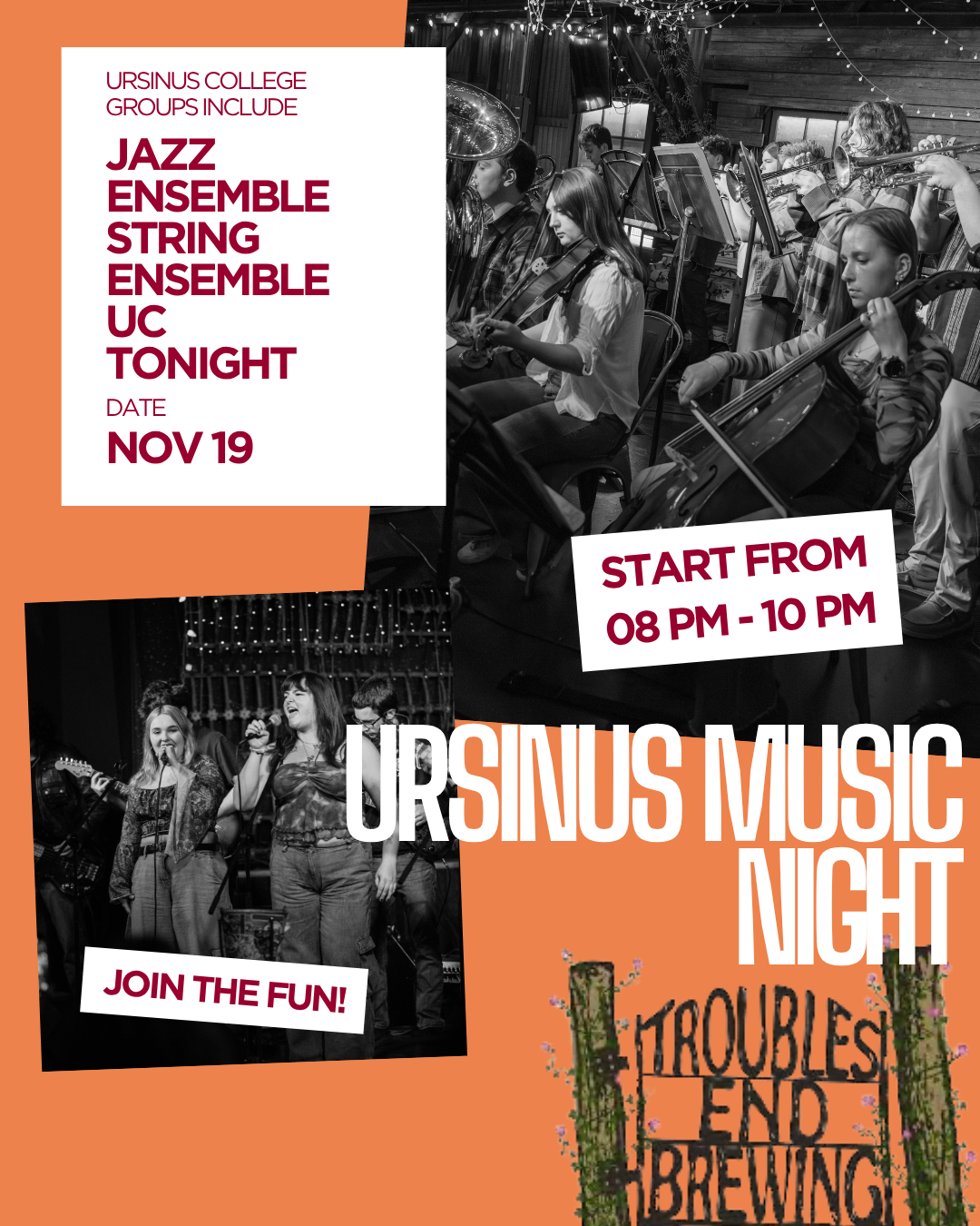 URSINUS NIGHT - The Ursinus Jazz Enesmble and The String ensemble and more!