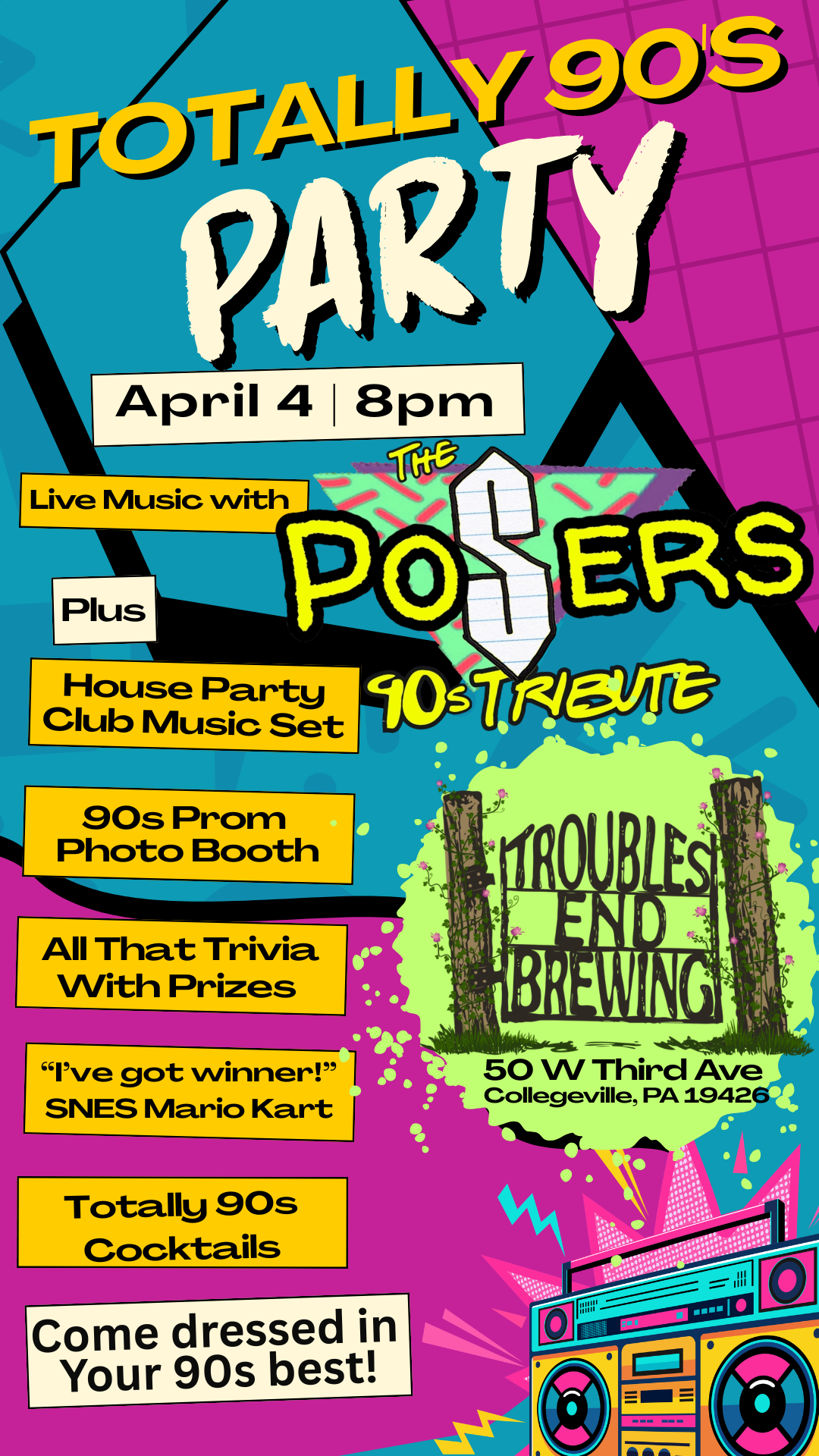 90's Dance Party with The Posers