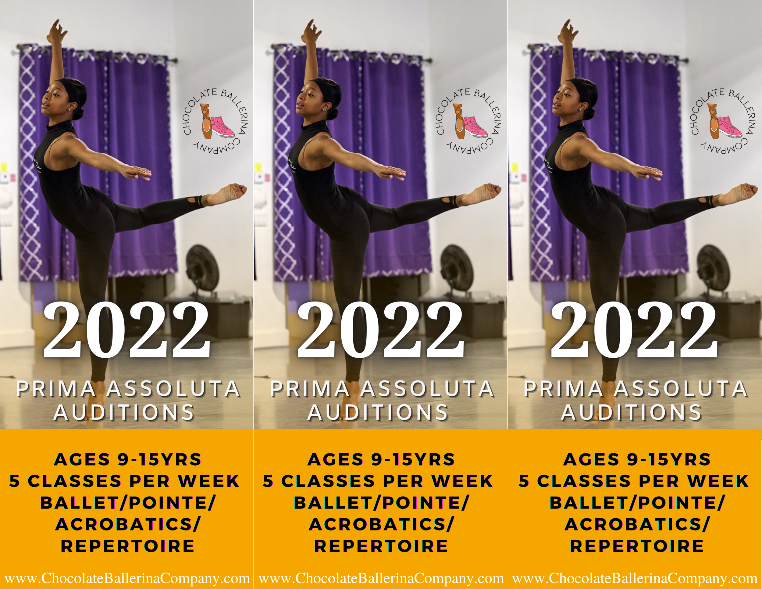 Chocolate Ballerina Company presents" The Prima Ballerina Assoulta" Audition 2022
