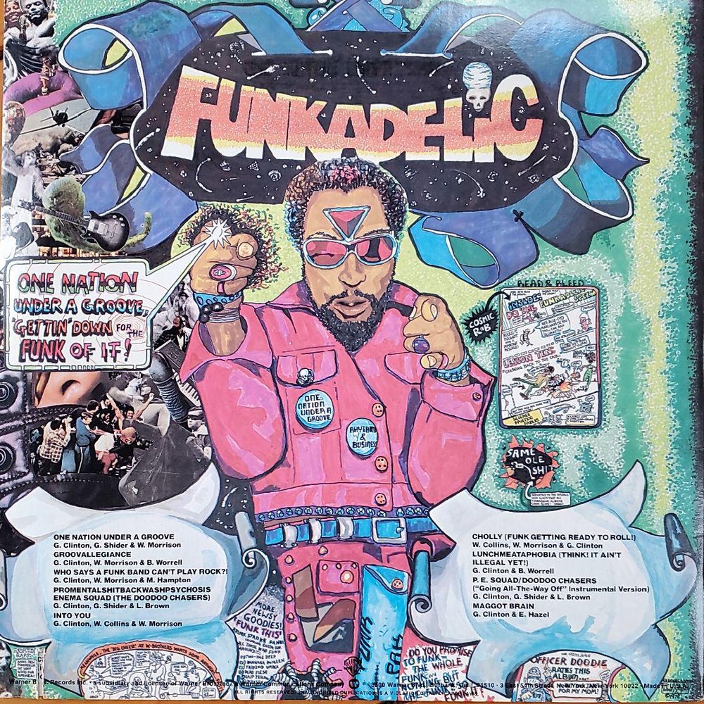 Back cover of Funkadelic’s One Nation Under a Groove