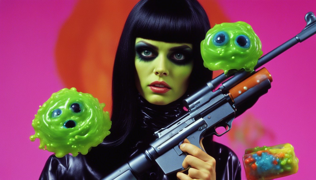 Neuerotica staffer seen wielding an AK-47 at a Halloween party. Authorities are investigating the alleged incident.