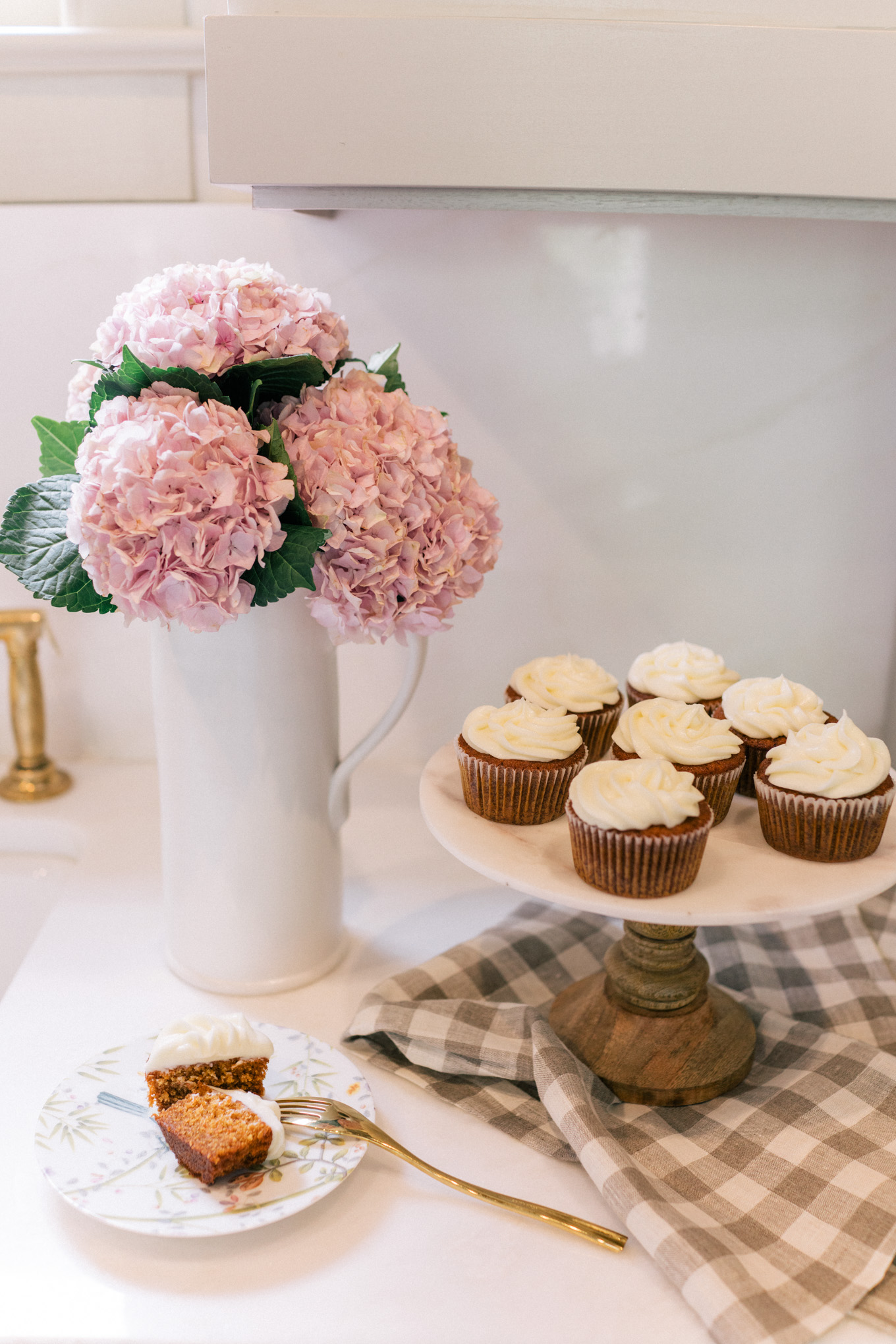 Healthier Carrot Cake Cupcakes with Cream Cheese Frosting