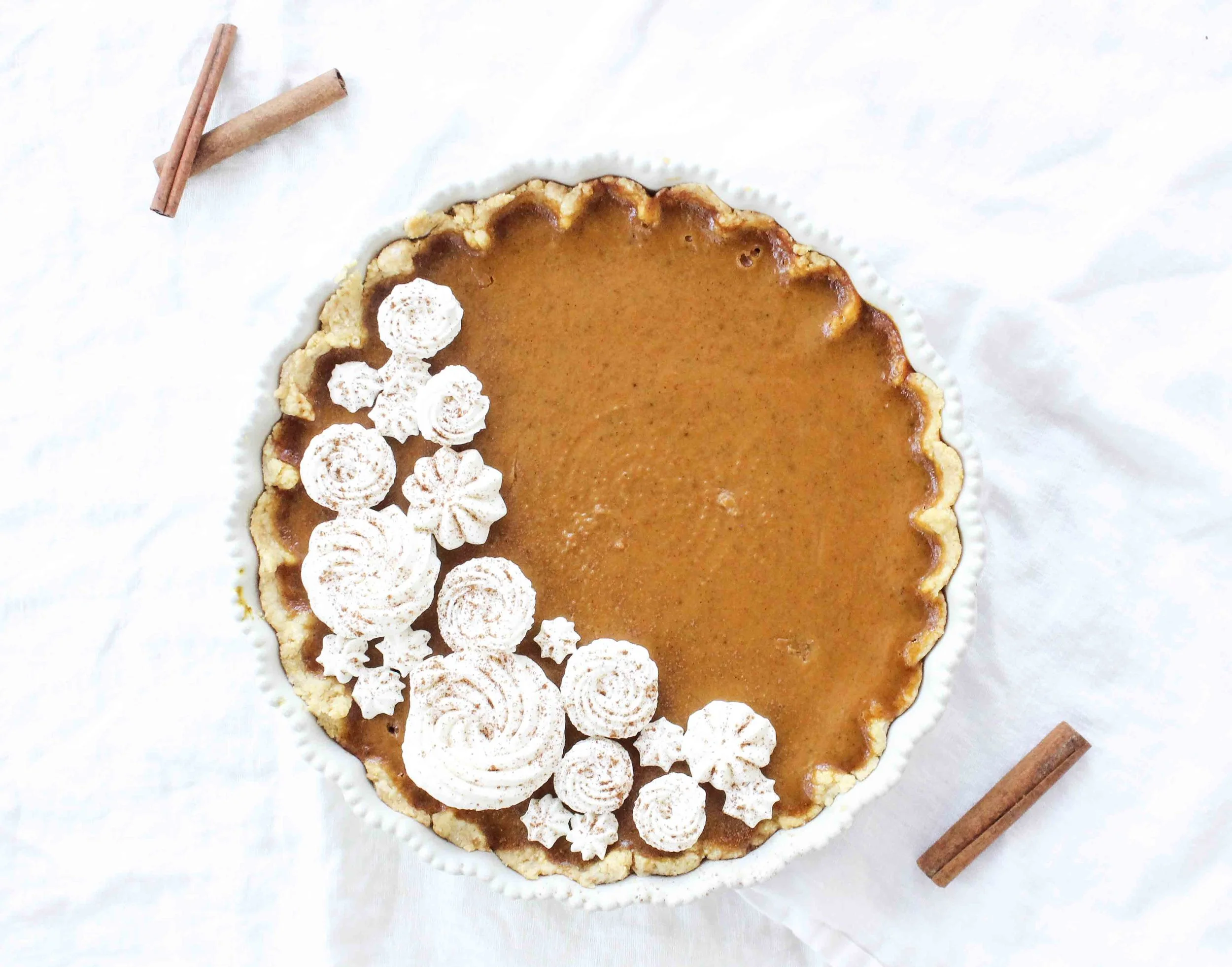 The PERFECT Pumpkin Pie with Bourbon Whipped Cream