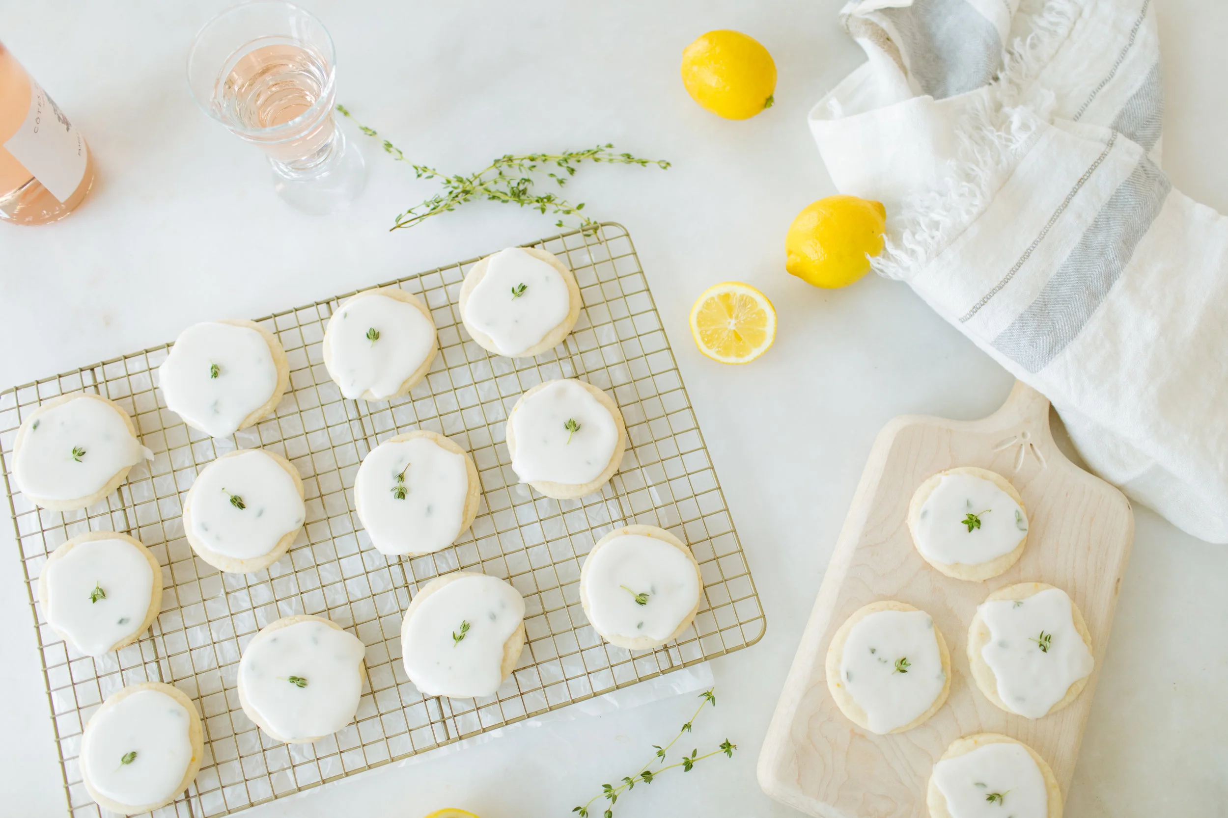 Lemon Thyme Shortbread Cookies