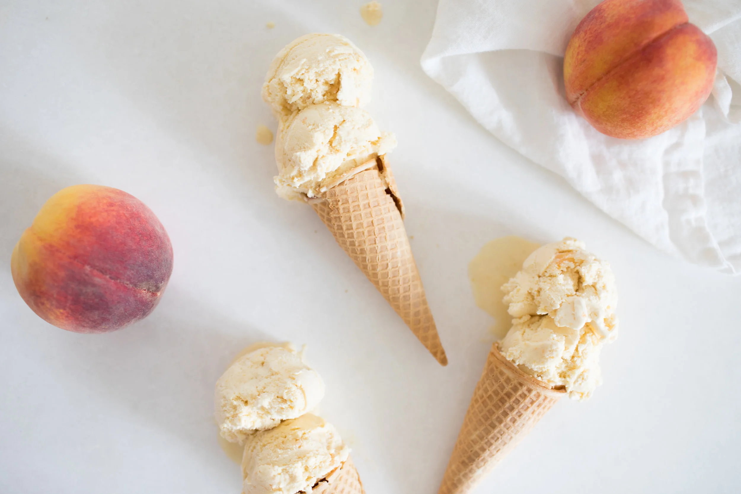 Homemade Peach Ice Cream