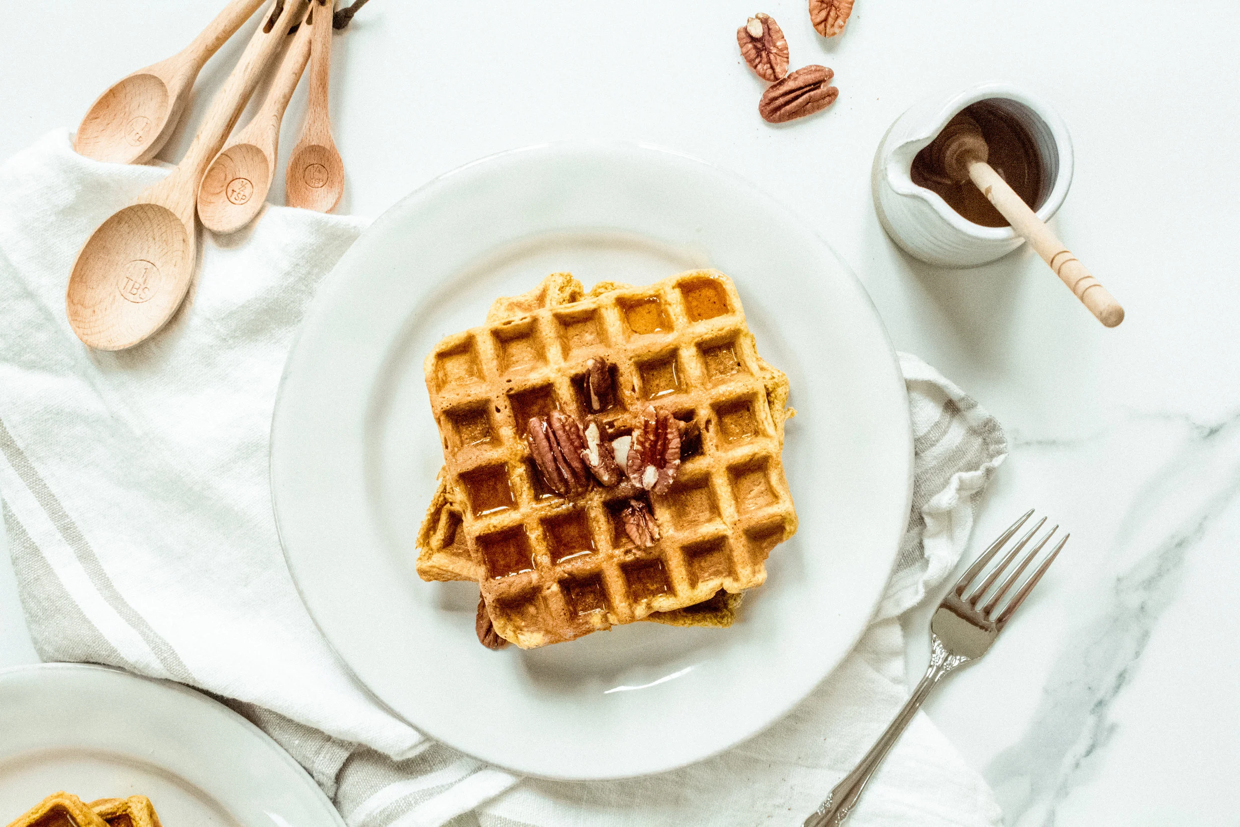 Healthy Pumpkin Waffles