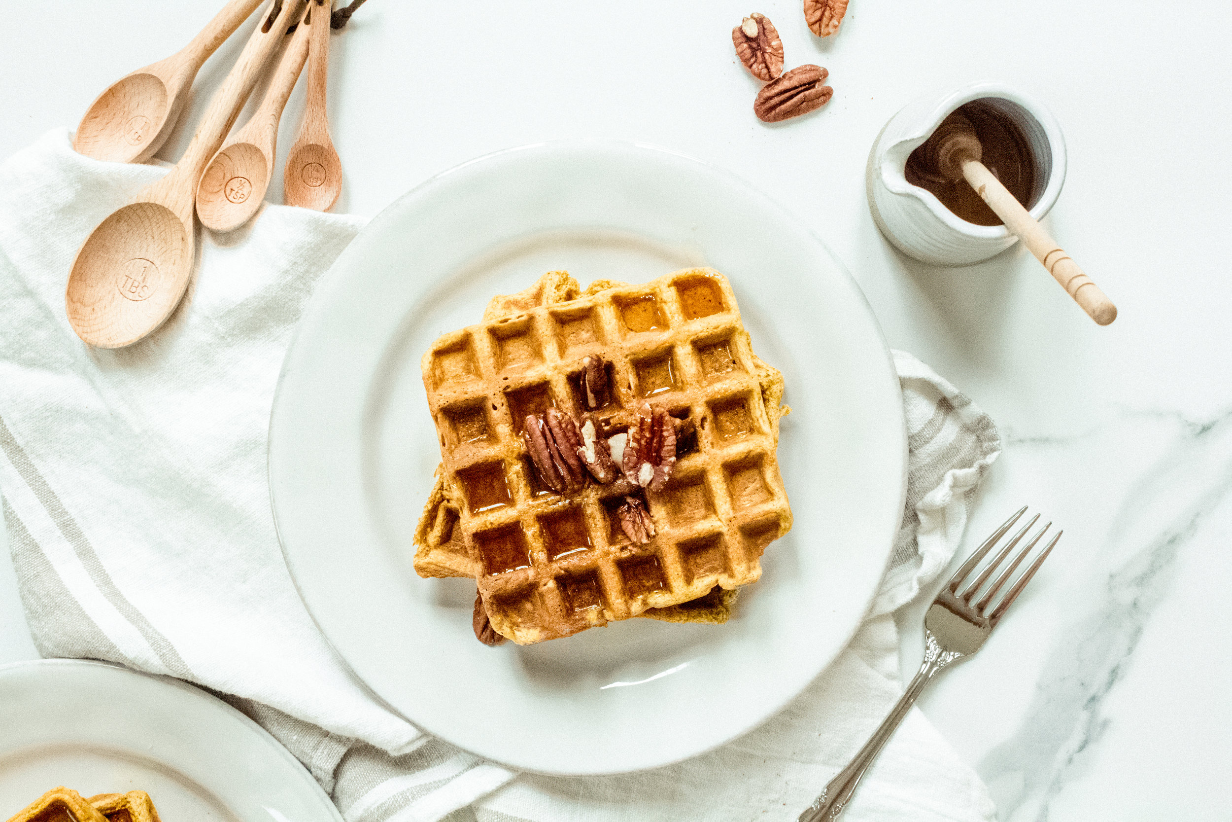 Healthy Pumpkin Waffles — elisabeth & butter