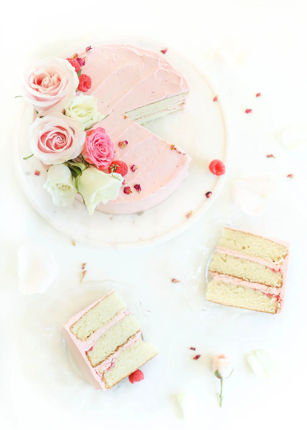 Our Valentine's Rosé Soirée + Vanilla Bean Cake with Raspberry Swiss Meringue Buttercream