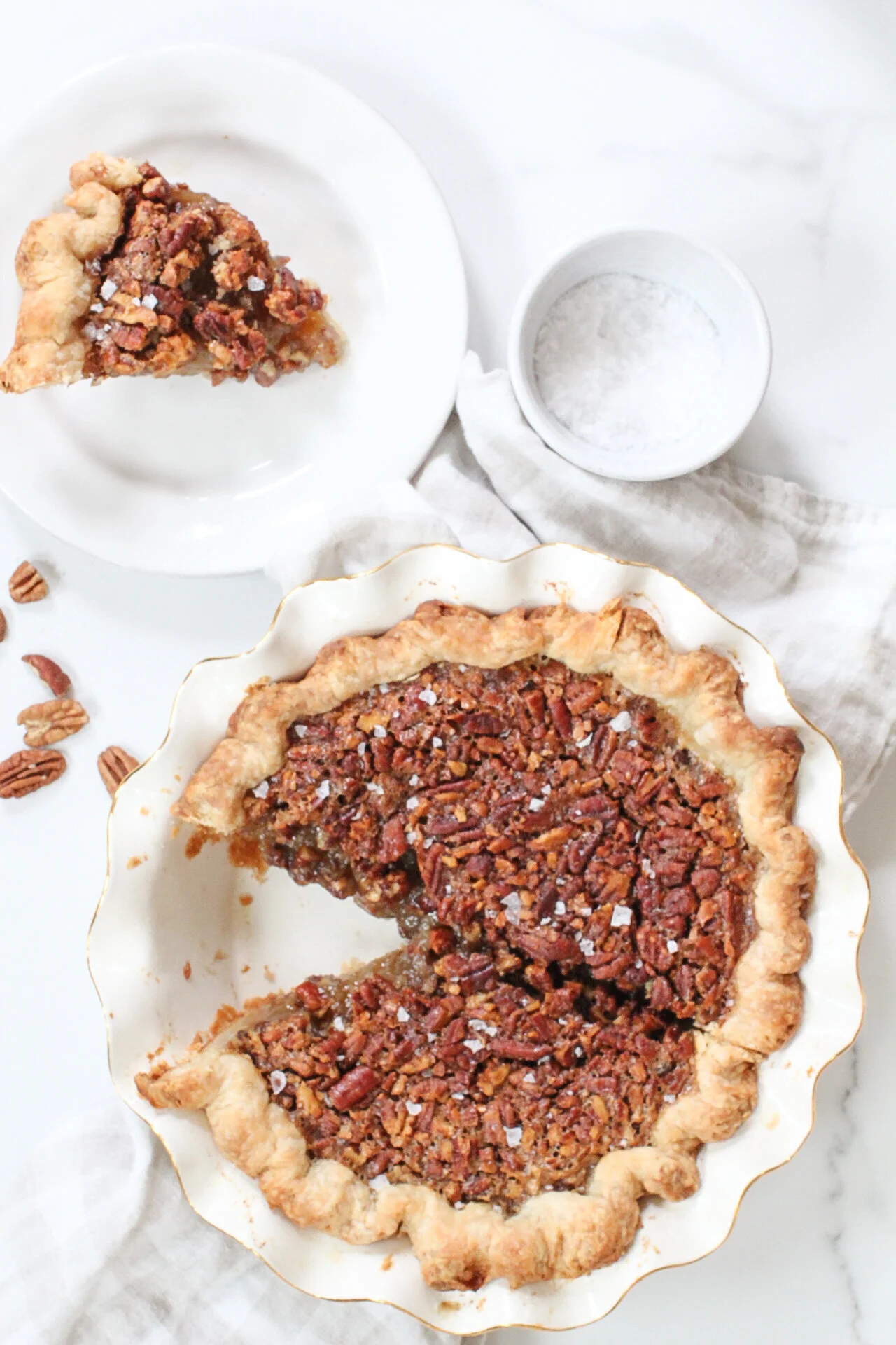 Salted Bourbon Pecan Pie