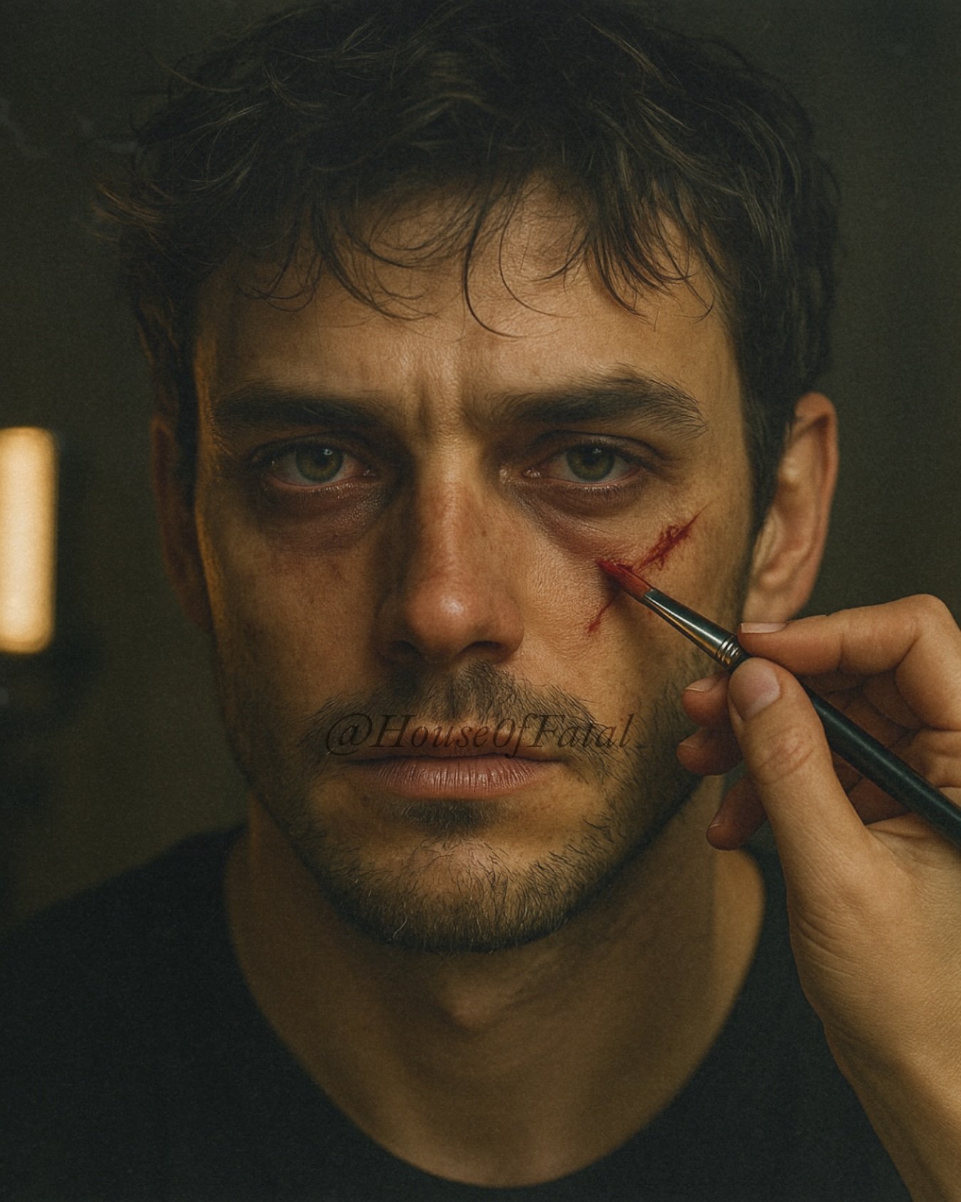 Some wounds are drawn on.
Some are earned.
🎭 Either way, he bleeds beautifully.
Fuel the fire https://coff.ee/houseoffatal

#HouseOfFatal #FatalTheFilm #FatalTrilogy #BehindTheScenes #MakeupFX #QueerCinema #IndieFilm #RomanThriller #QueerThriller #O