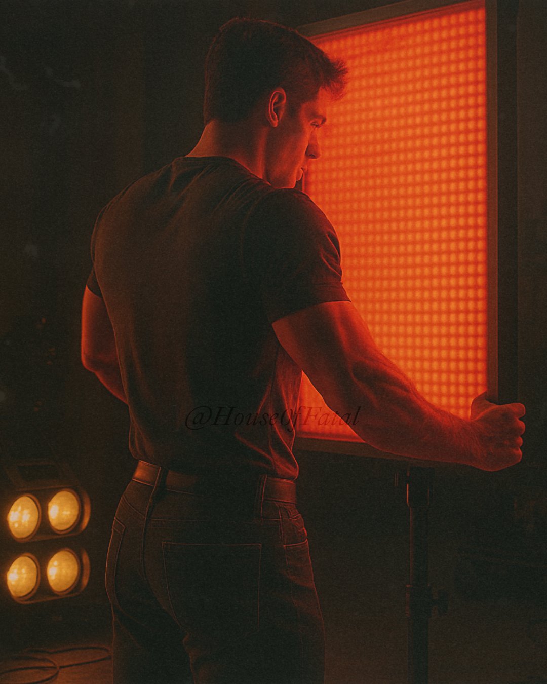 This light&rsquo;s not the only thing getting hot on set.
#LightMeLikeOneOfYourFrenchBoys

#HouseOfFatal #FatalTheFilm #MutualTheFilm #BehindTheScenes #SetCrush #ThirstTrapTuesday #LightingRigged #DarkRomance #QueerCinema #FilmCrewLife #GripGoals #Fe