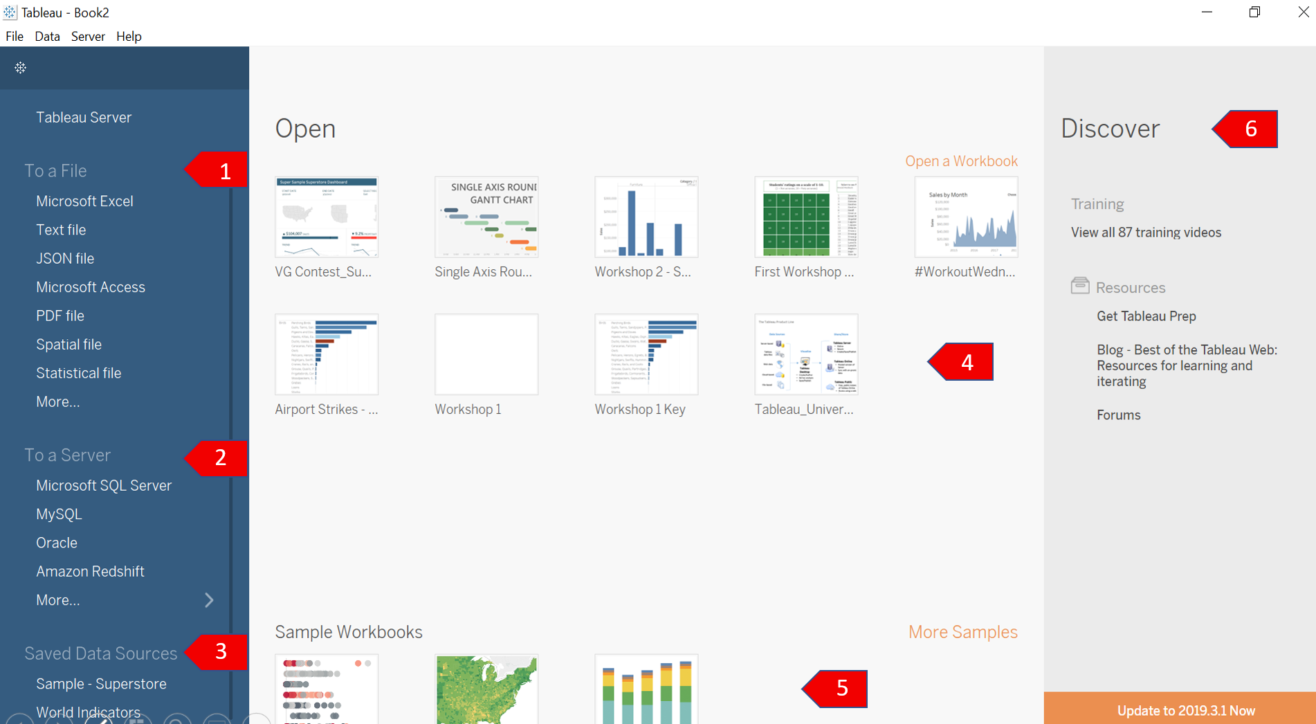 Downloading Tableau and Examining the Start Page — The Tableau Student