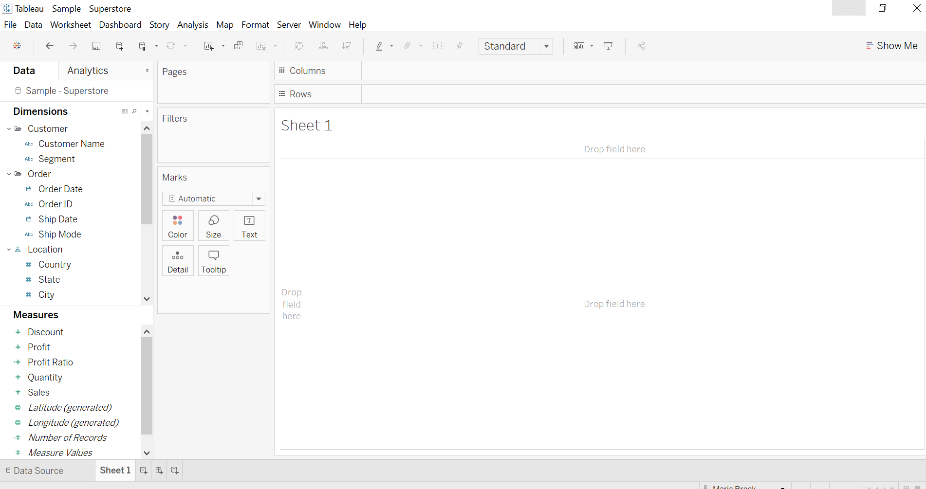 The Data Source Page and WorkSpace — The Tableau Student Guide