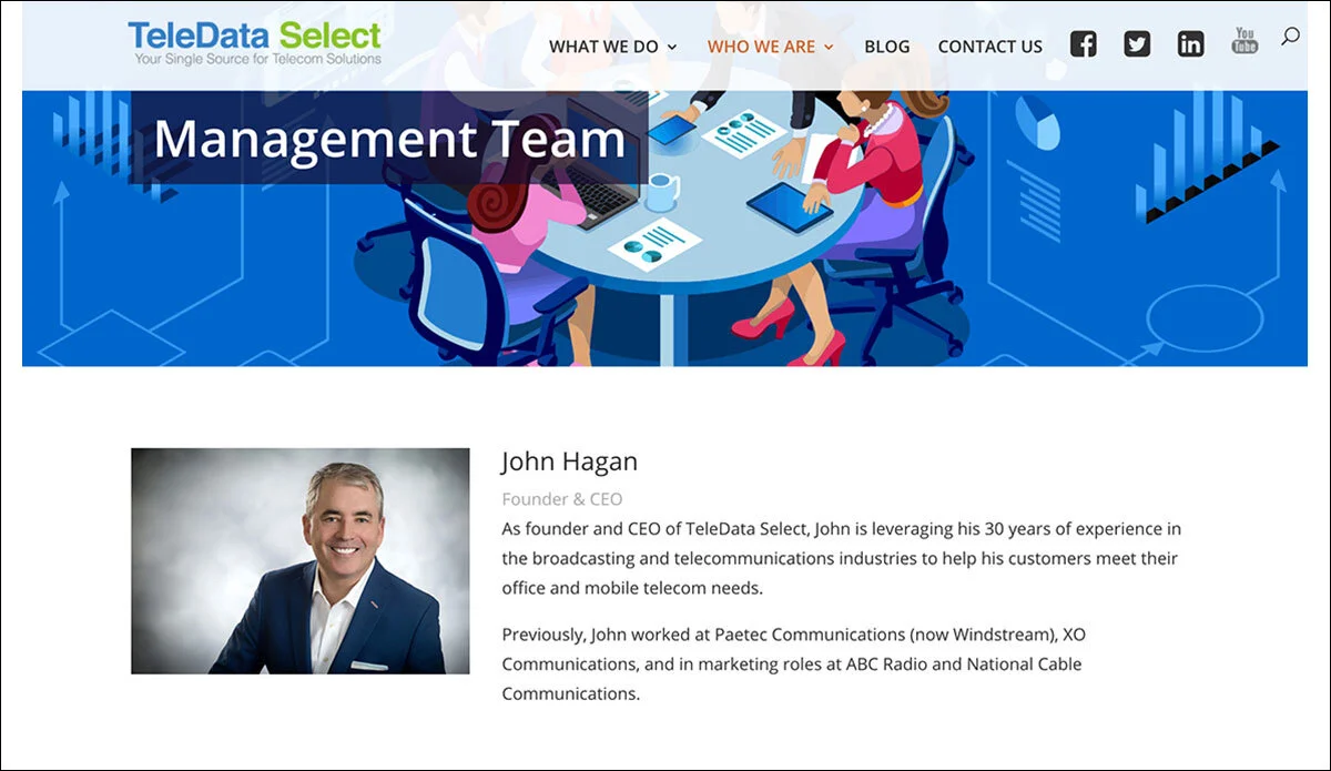    TeleData Select Web Site   