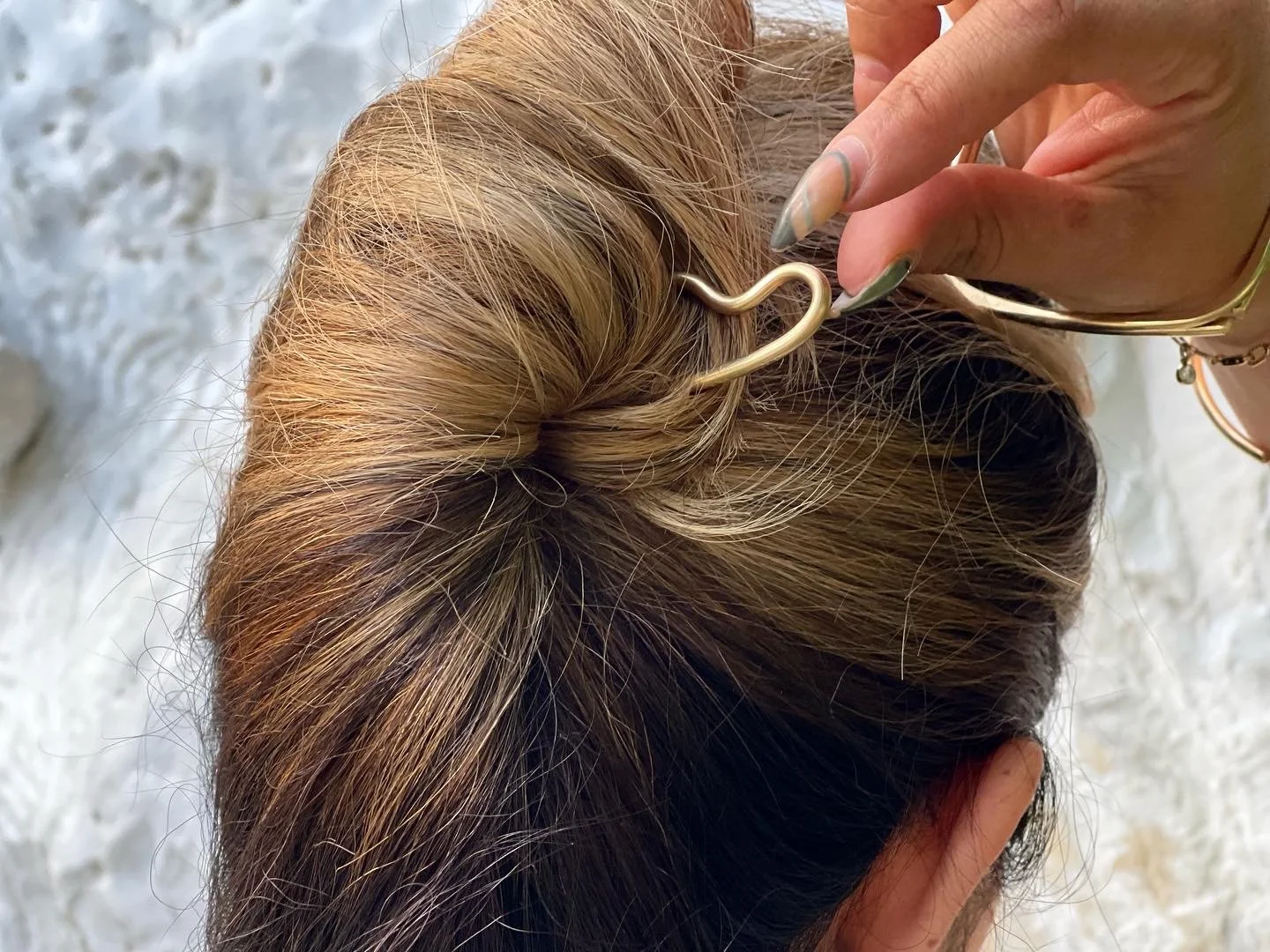 Hairpin in hair close up.JPG