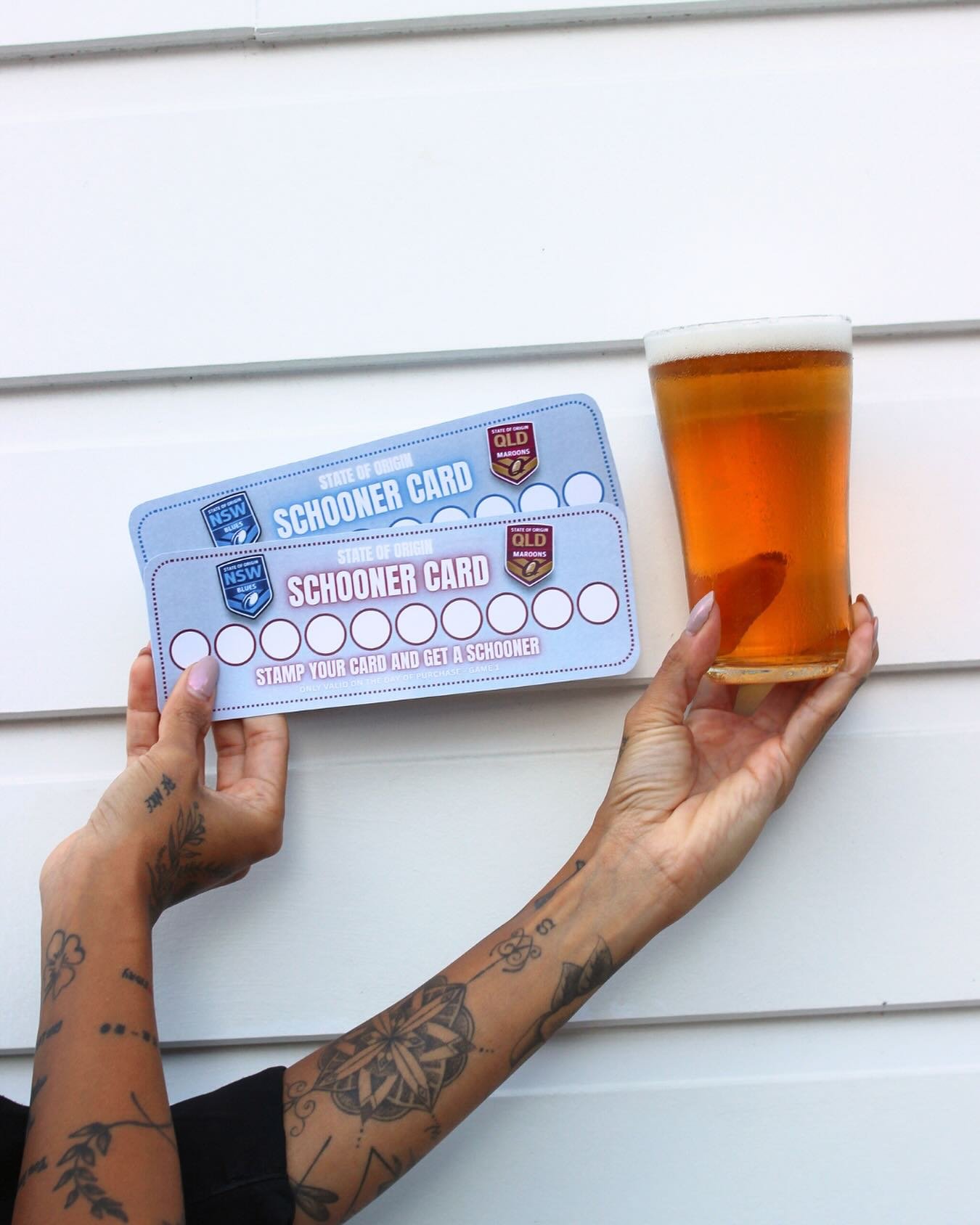 AVAILABLE ON STATE OF ORIGIN DAY!

Round 2 on Wednesday, who&rsquo;s ready?👀 Schooner cards, hot dogs, pick the score competition, XXXX merch &amp; so much more&hellip; May the best state win ‼️