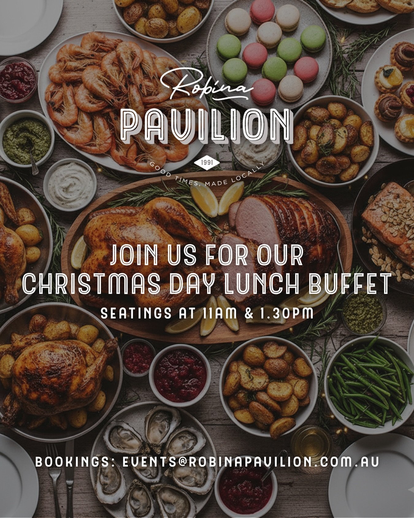 Your gift this year? Christmas lunch without lifting a finger🎄💌

Join us for antipasto starters, sides, salads, fresh seafood, succulent roasts and a delicious dessert station with not a single dish to be washed by you!

Bookings essential &bull; l