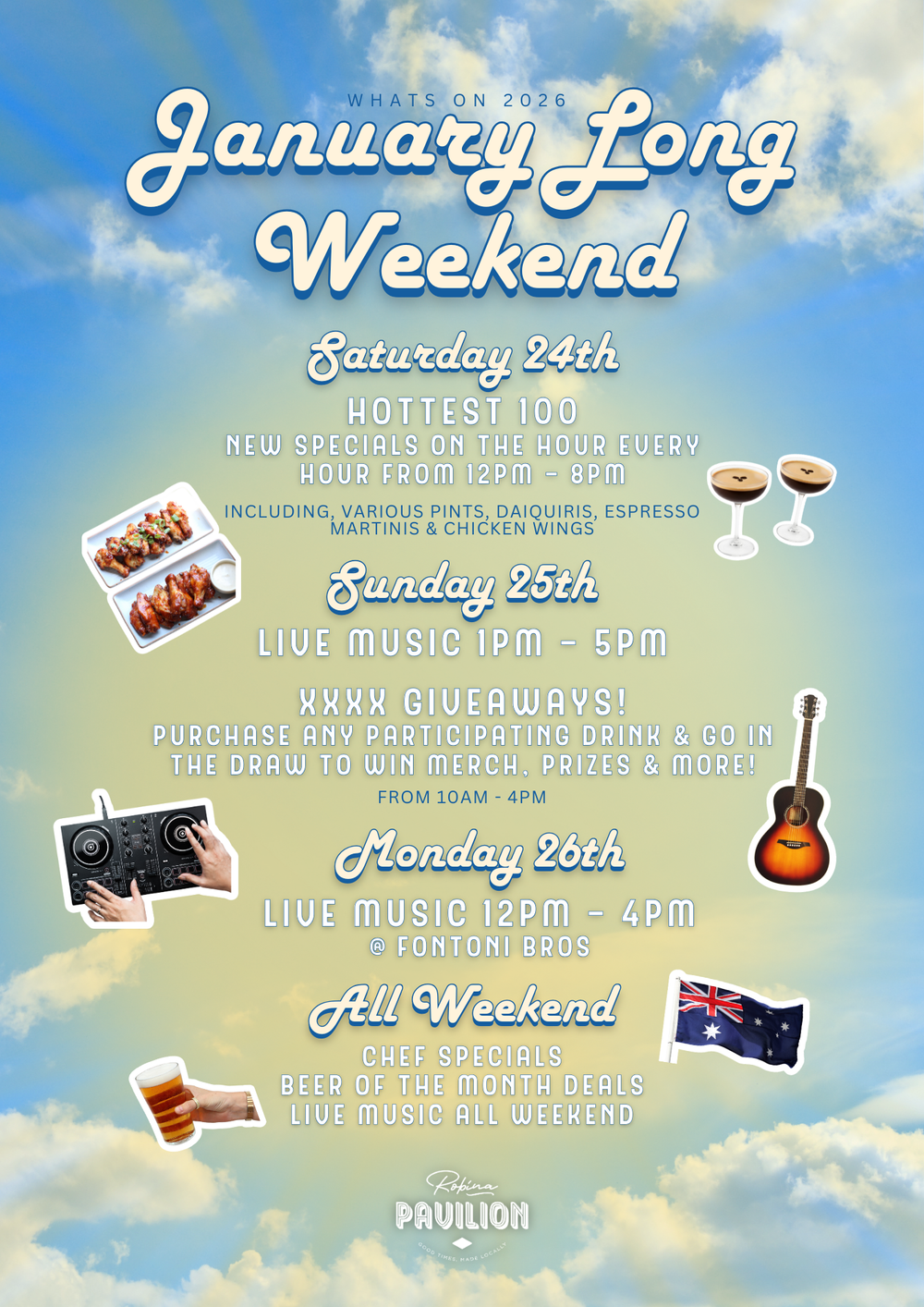 Jan Long Weekend — The Robina Pavilion