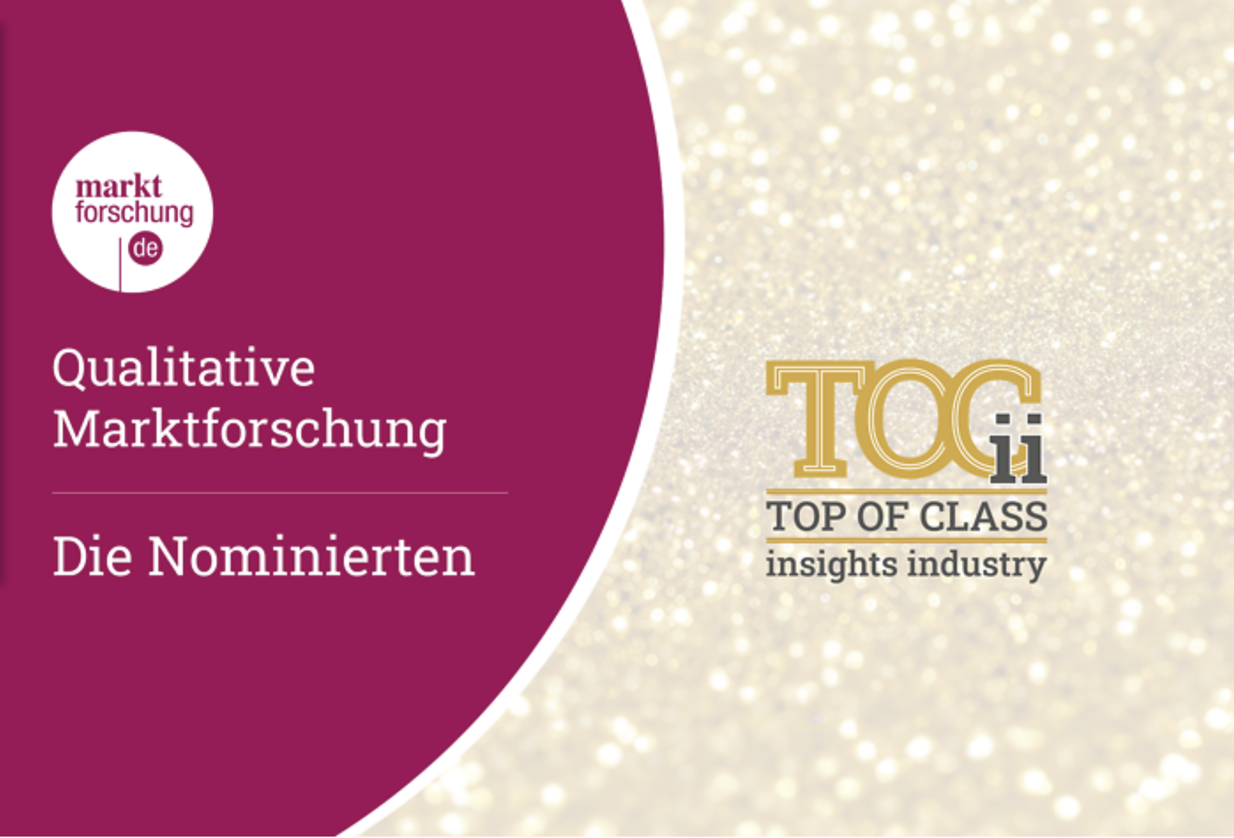 Qualitative Forschung von Bonsai für den TOCii nominiert