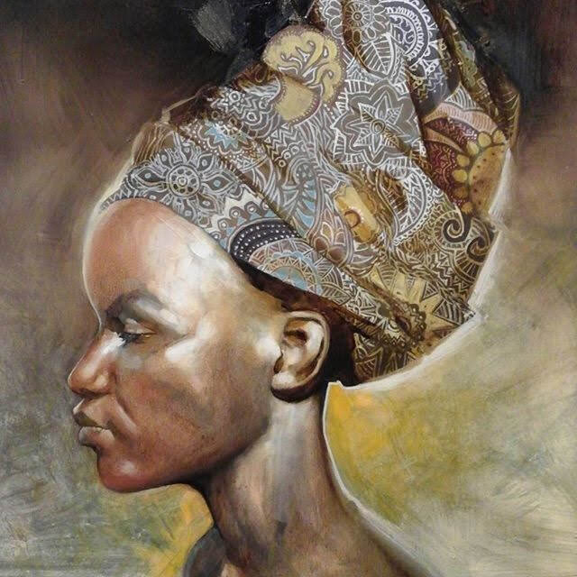 Woman with Head Scarf