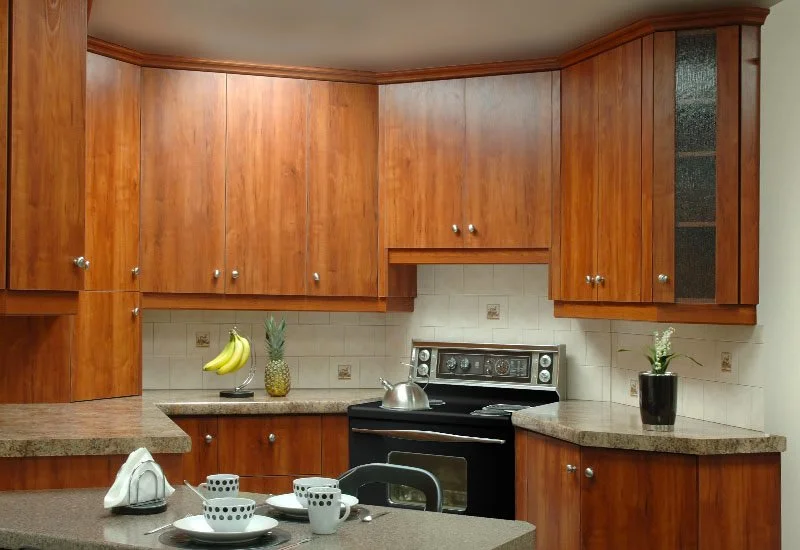 exemple d'armoires de cuisine en melamine