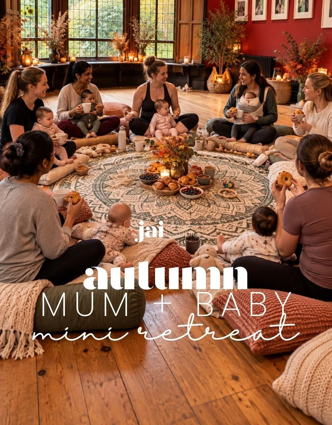 New mum gathering circle for wellbeing and yoga