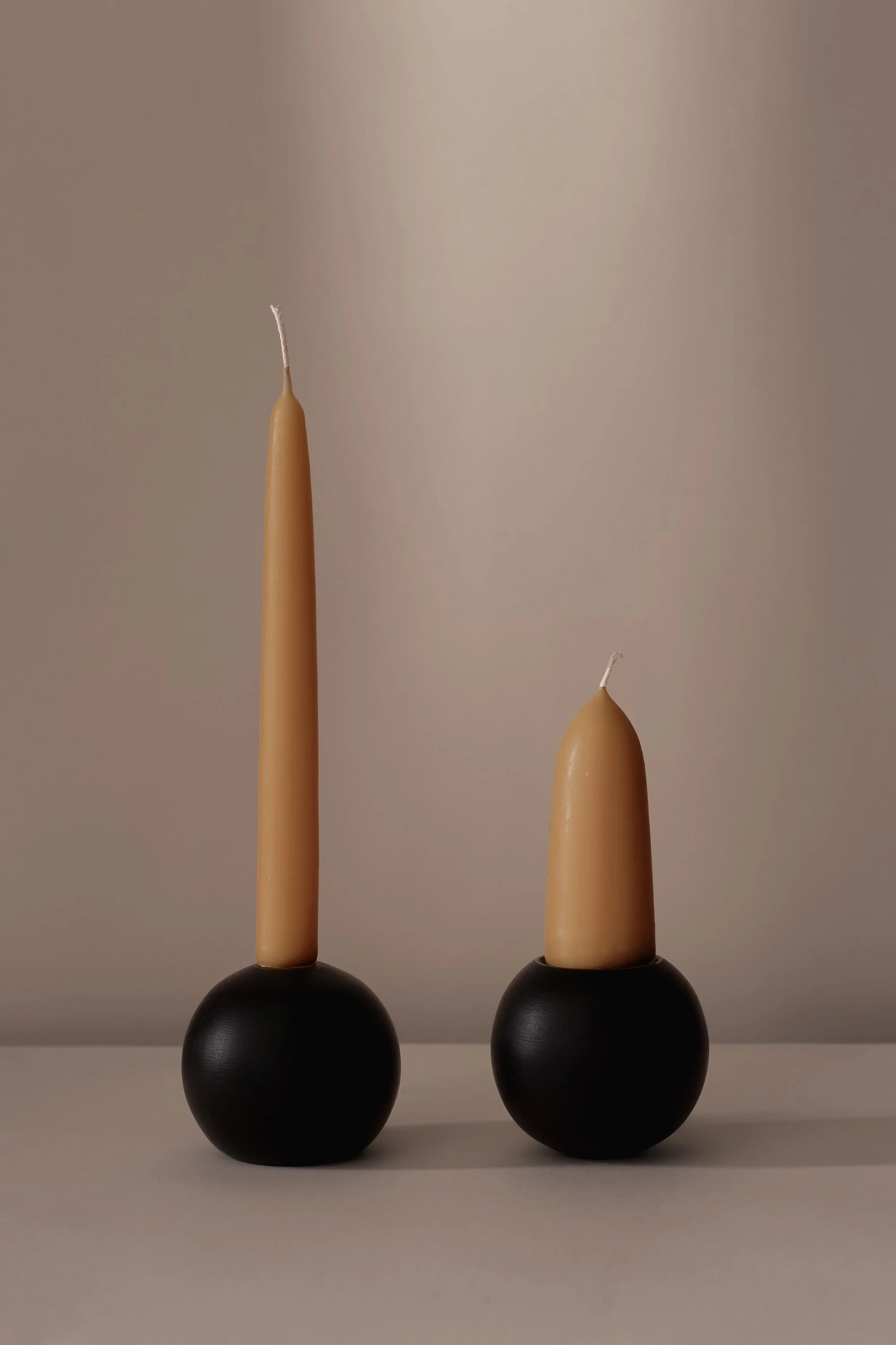 Ball of Stone Candleholder