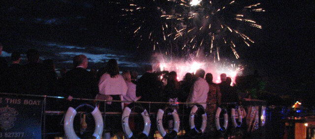 A romantic end to the Festival as you watch the fireworks from the upper deck