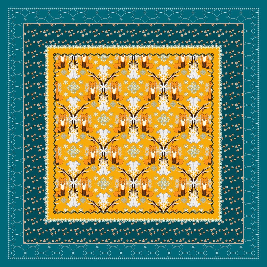 My scarf design from the same pattern.