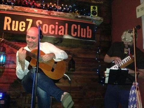 Performing in the East Village, NY.