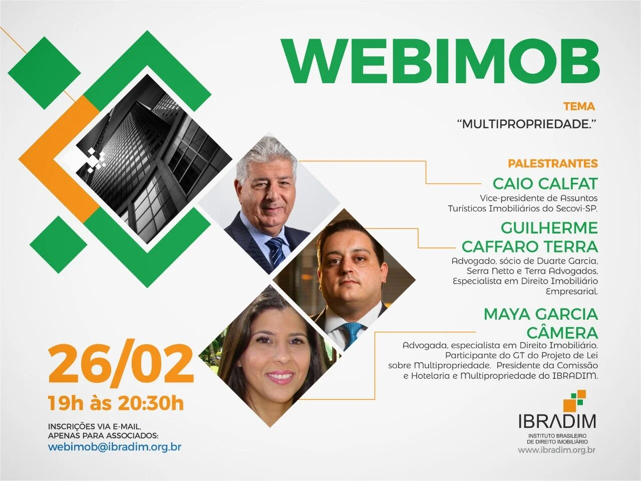 Debate IBRADIM: Caio Calfat, Guilherme Terra e Maya Garcia - Multipropriedades