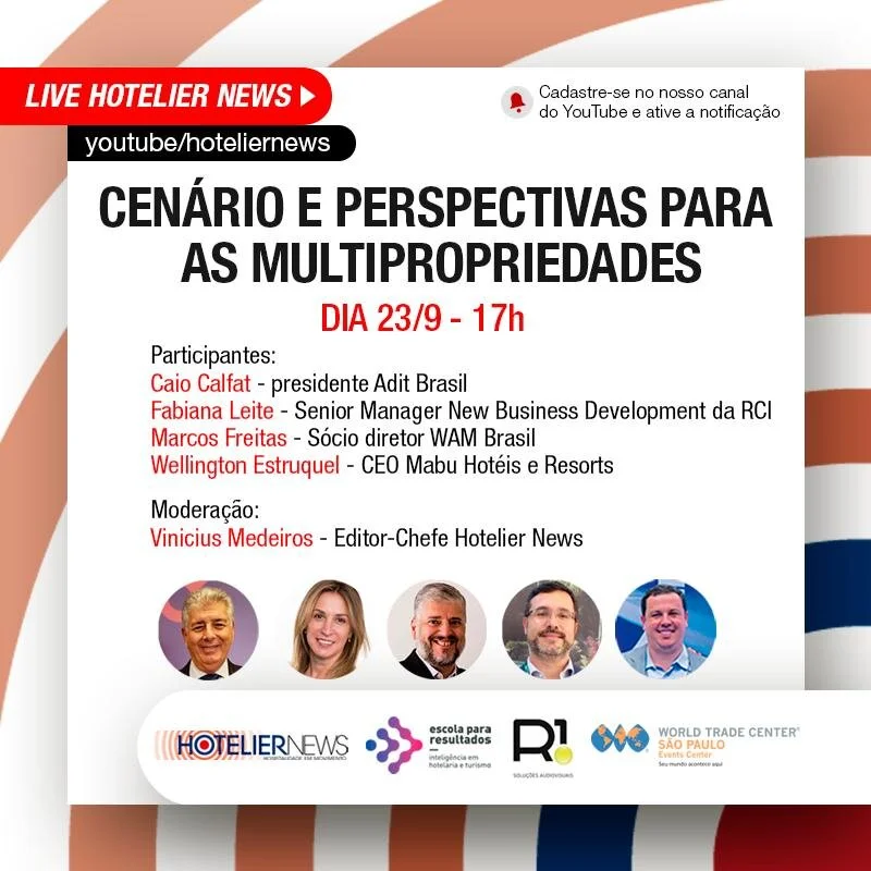 Gravação Completa | Live: Cenário e Perspectivas para as Multipropriedades | Hotelier News